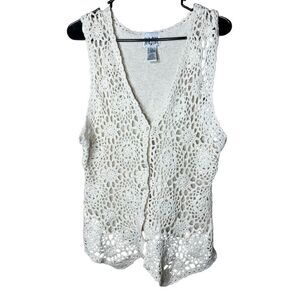 Vintage 90s‎ Star Cody Silk Blend Knitted Sweater Vest Size L